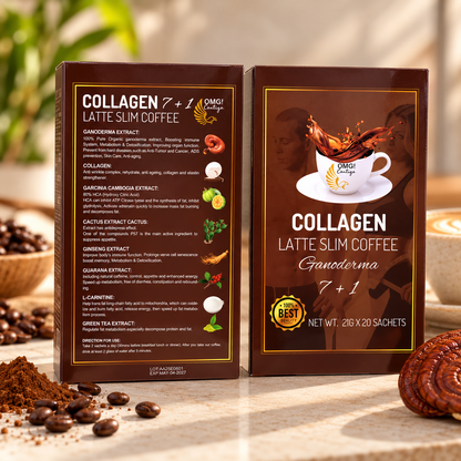 PACK ESPECIAL 5X$100 | Collagen Latte Slim Coffee 7+1 – Ganoderma