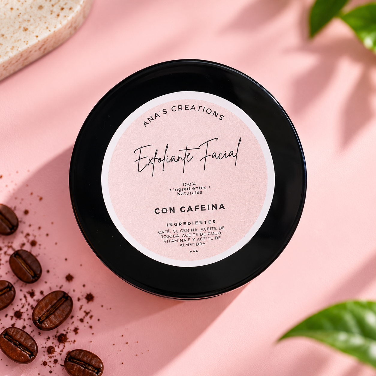 Exfoliante Facial con Cafeína y Café Natural | ANA’S CREATIONS