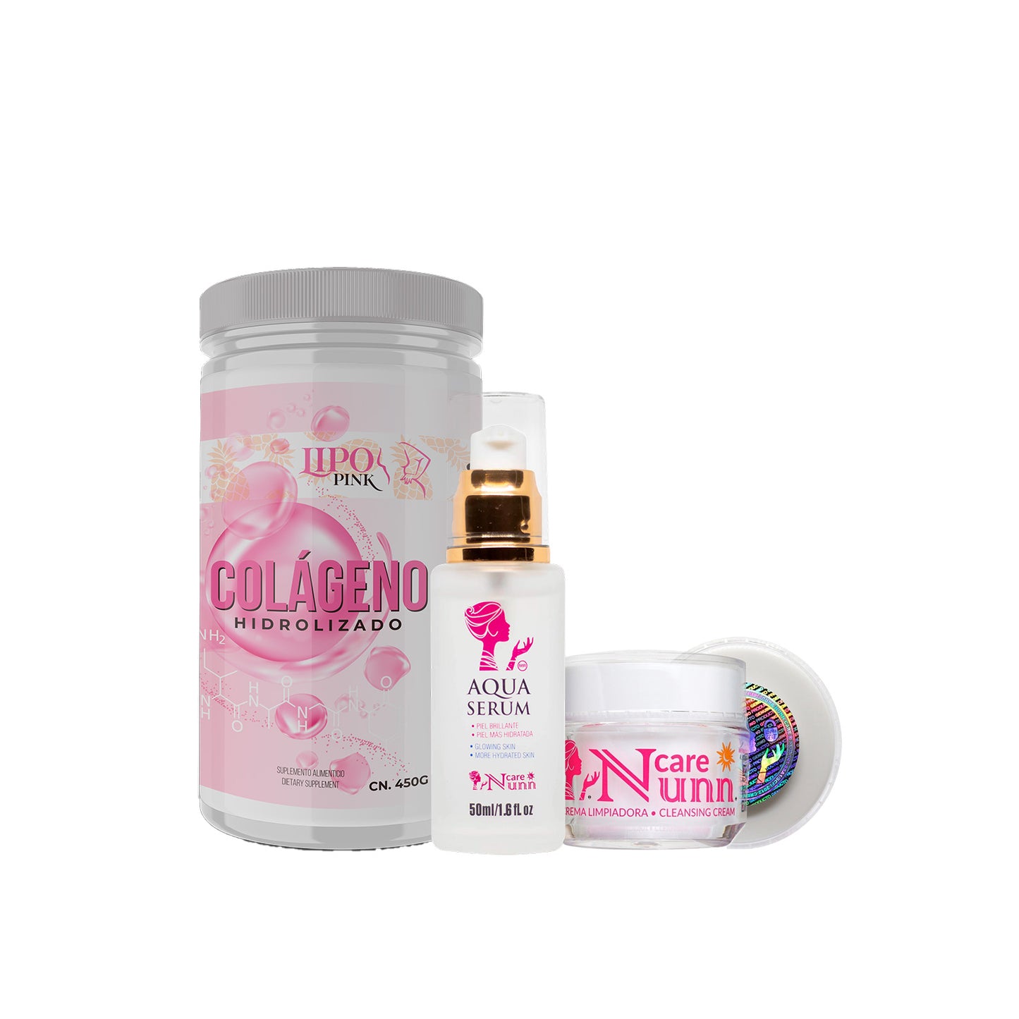 Kit Piel Radiante (Colageno LP+ Aqua NunnCare + Crema Nunncare)