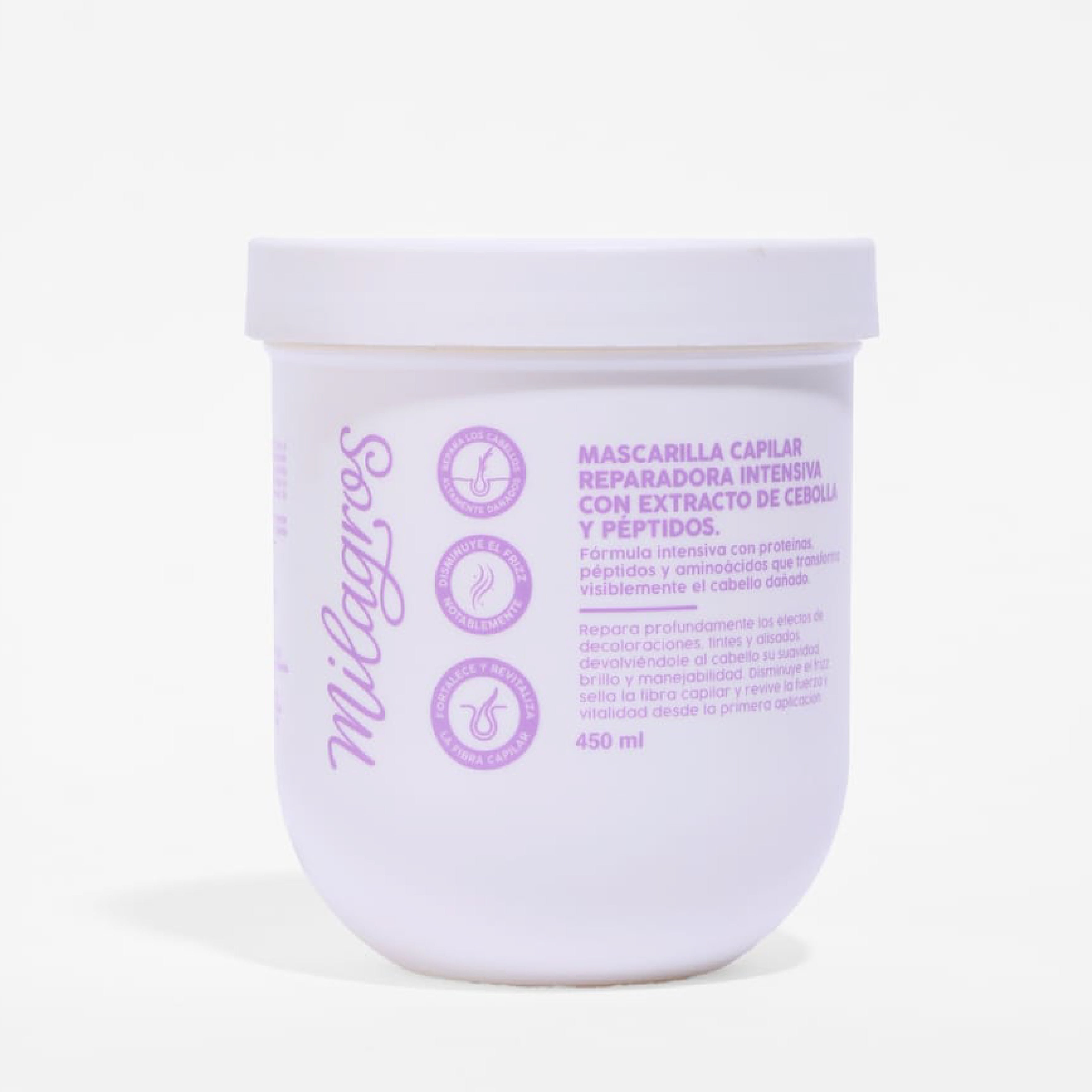 Mascarilla Capilar Reparadora Intensiva Cebolla & Péptidos – Cabello Fuerte, Brillante y Sin Frizz