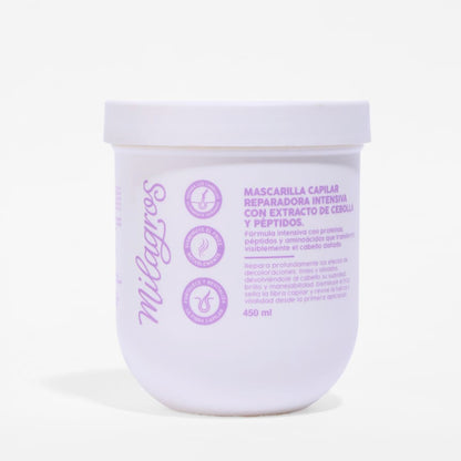 Mascarilla Capilar Reparadora Intensiva Cebolla & Péptidos – Cabello Fuerte, Brillante y Sin Frizz