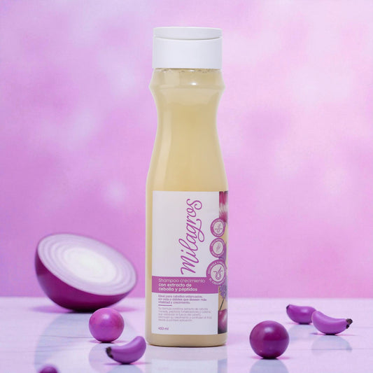Shampoo Milagros Crecimiento Cebolla y Péptidos – Fortalece, estimula y revitaliza tu cabello