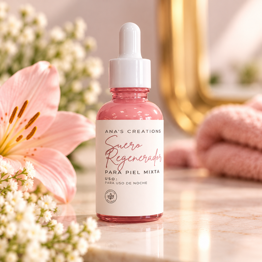 Suero Facial Regenerador para Piel Mixta – Ácido Hialurónico y Niacinamida | ANA’S CREATIONS