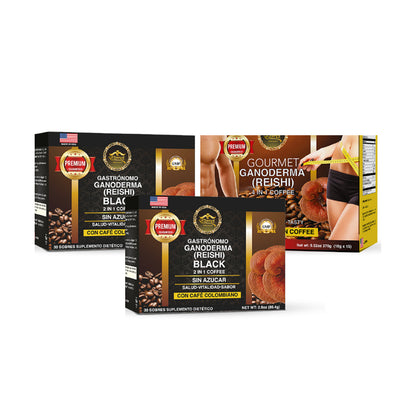 Café Ganoderma 3 Pack – Sabor Premium + Bienestar Funcional | Claudia Navarrete