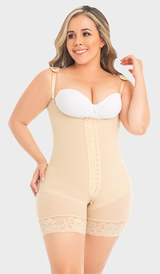 Faja Divina - Faja Colombiana Body Short dos broches de ajuste frontal Moldea-T 0068