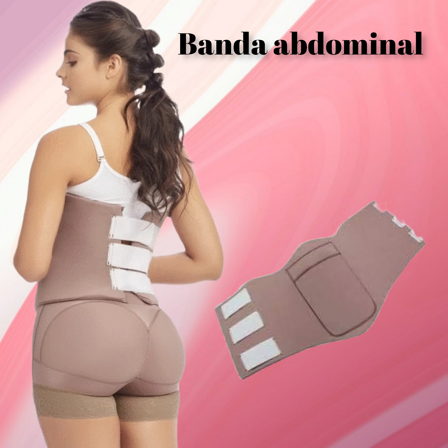 Banda Abdominal con sistema de ajuste Velcro en la espalda