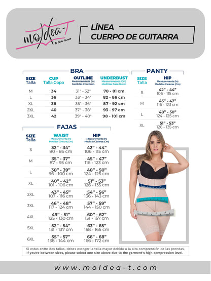 Faja Short Maravilla - Faja Colombiana Short Moldeador Compresión alta Moldea-T 6199