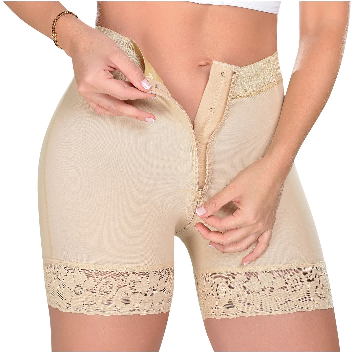 Faja Short La Mamba - Faja Colombiana Short corto con cierre frontal Ultra Realce Moldea-T 3722