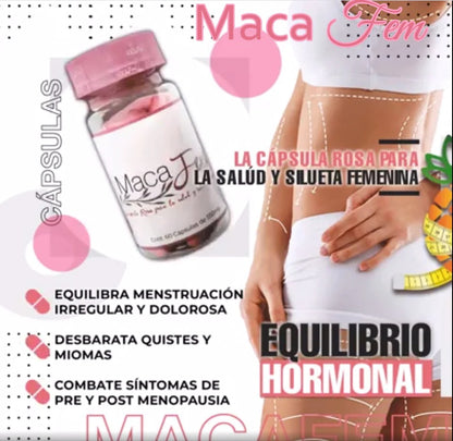 Maca Fem Capsula ideal para la Salud y Silueta Femenina