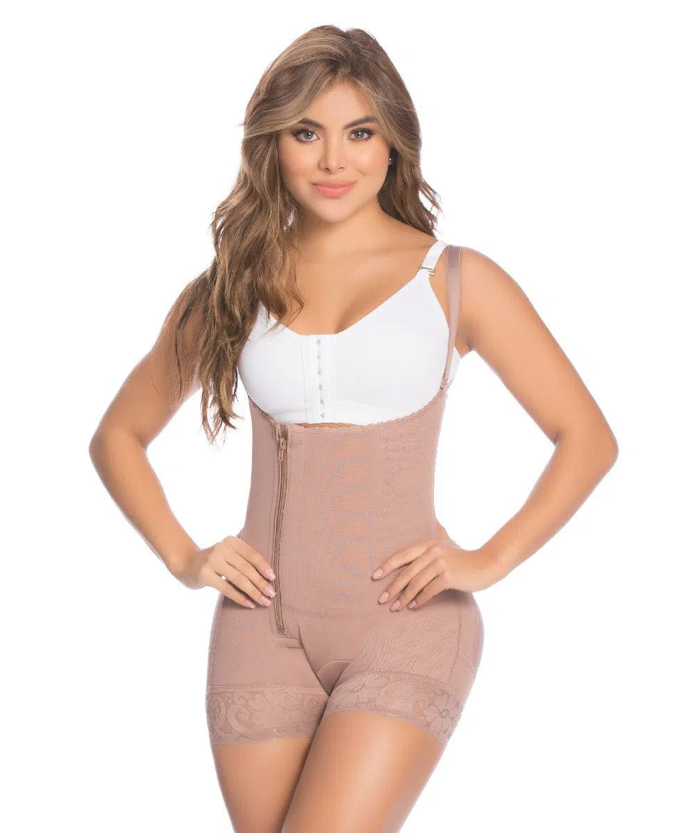 Faja La Atrevida - Faja Colombiana Body Cachetera strapless y cierre lateral  09068