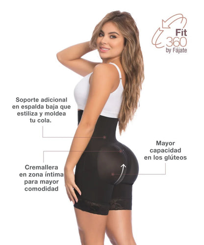 Faja Short La Jaquecita - Faja Colombiana Short Ultra Realce de Glúteos Moldea-T 09350